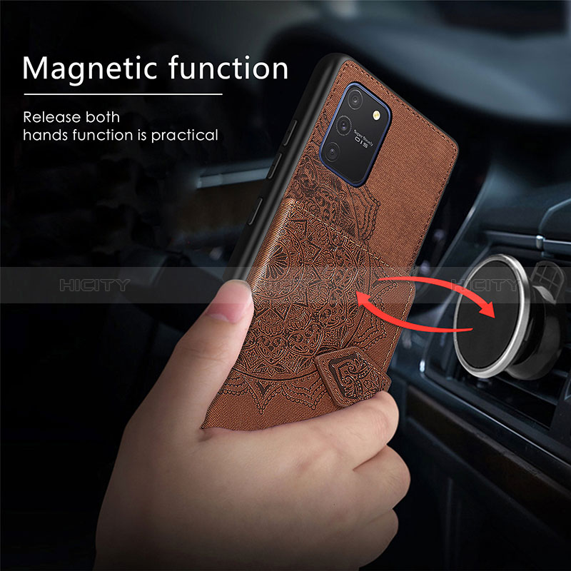 Silikon Hülle Handyhülle Ultra Dünn Schutzhülle Tasche Flexible mit Magnetisch S05D für Samsung Galaxy A91