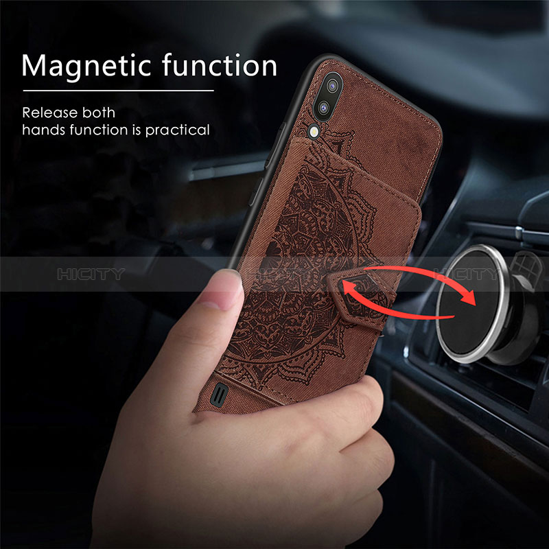 Silikon Hülle Handyhülle Ultra Dünn Schutzhülle Tasche Flexible mit Magnetisch S05D für Samsung Galaxy M10