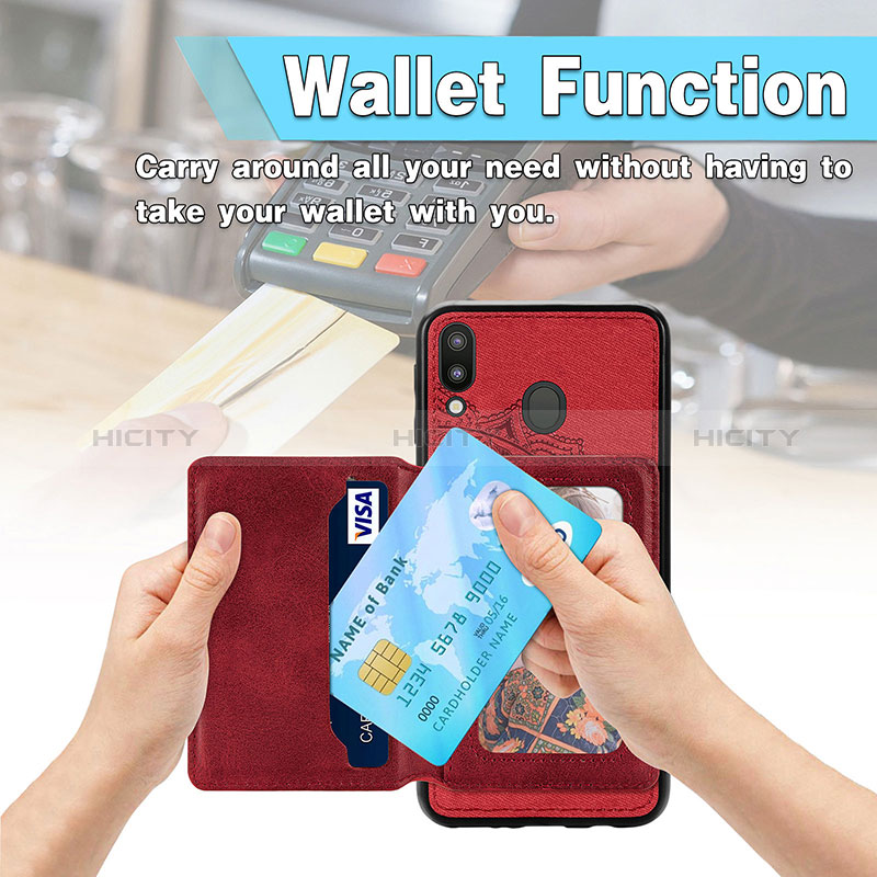 Silikon Hülle Handyhülle Ultra Dünn Schutzhülle Tasche Flexible mit Magnetisch S05D für Samsung Galaxy M20