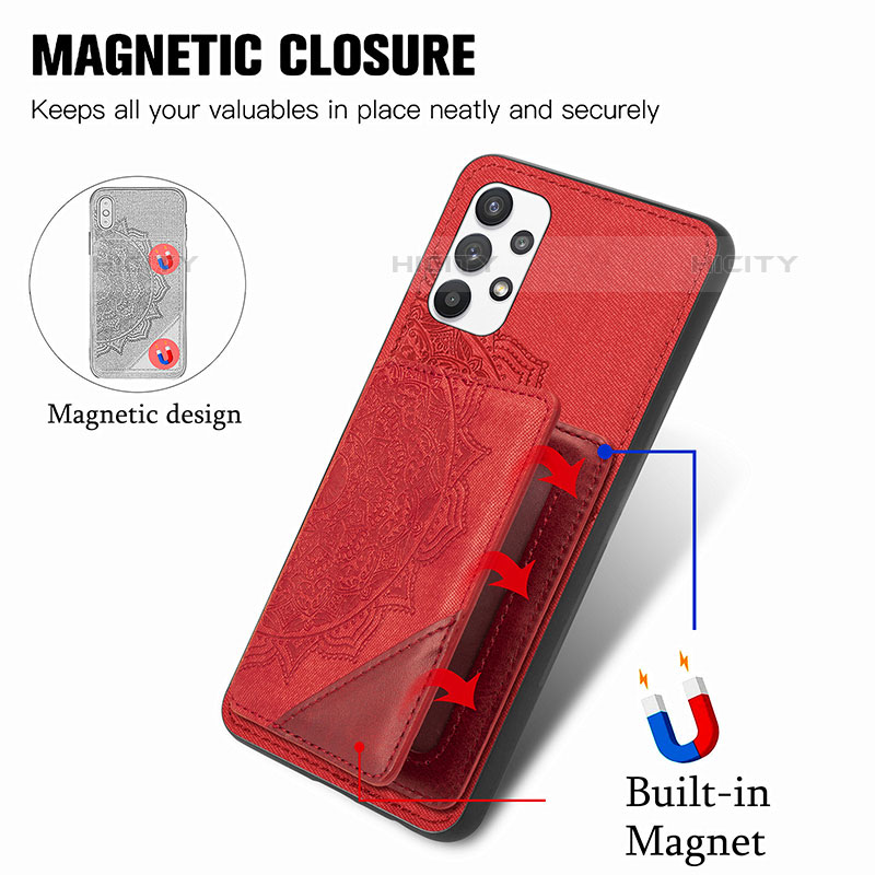 Silikon Hülle Handyhülle Ultra Dünn Schutzhülle Tasche Flexible mit Magnetisch S05D für Samsung Galaxy M32 5G