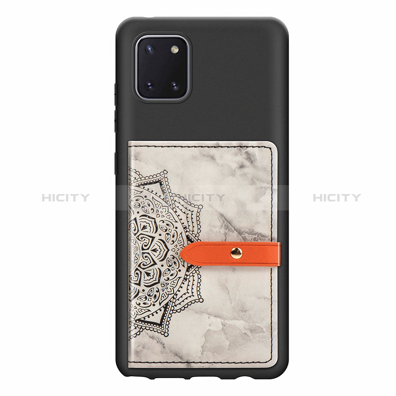 Silikon Hülle Handyhülle Ultra Dünn Schutzhülle Tasche Flexible mit Magnetisch S05D für Samsung Galaxy Note 10 Lite Schwarz