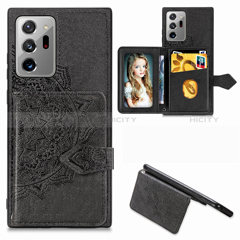 Silikon Hülle Handyhülle Ultra Dünn Schutzhülle Tasche Flexible mit Magnetisch S05D für Samsung Galaxy Note 20 Ultra 5G Schwarz Plus