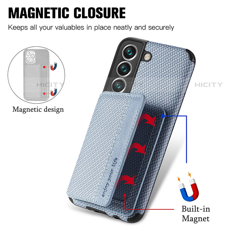 Silikon Hülle Handyhülle Ultra Dünn Schutzhülle Tasche Flexible mit Magnetisch S05D für Samsung Galaxy S23 5G groß