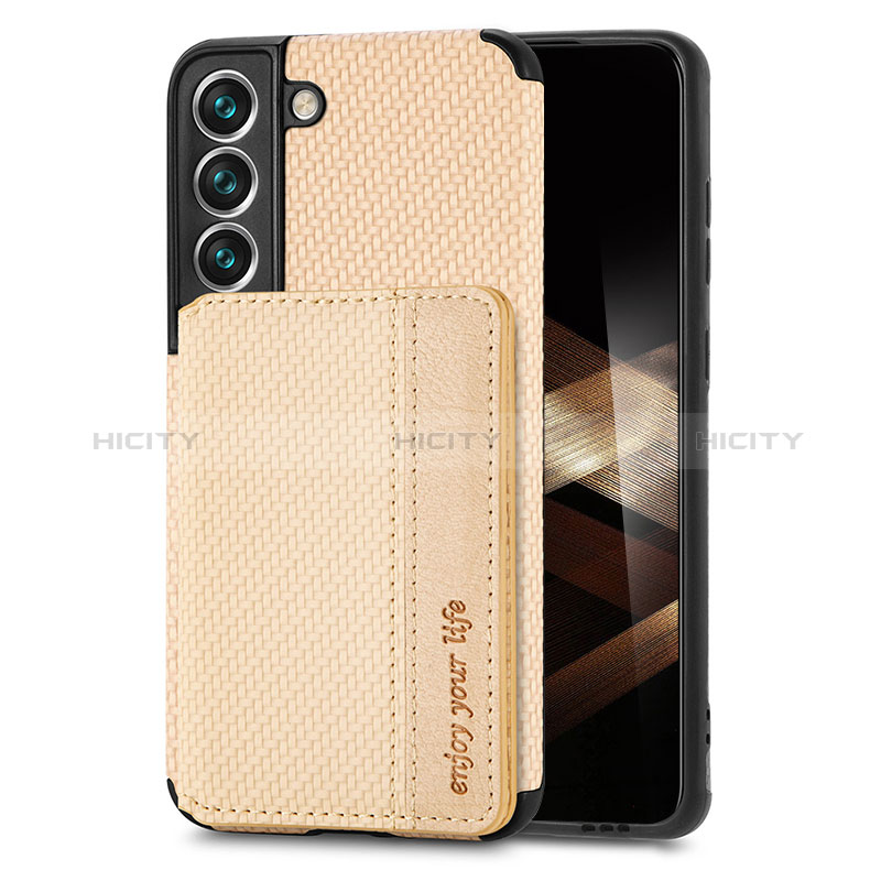 Silikon Hülle Handyhülle Ultra Dünn Schutzhülle Tasche Flexible mit Magnetisch S05D für Samsung Galaxy S24 5G Gold
