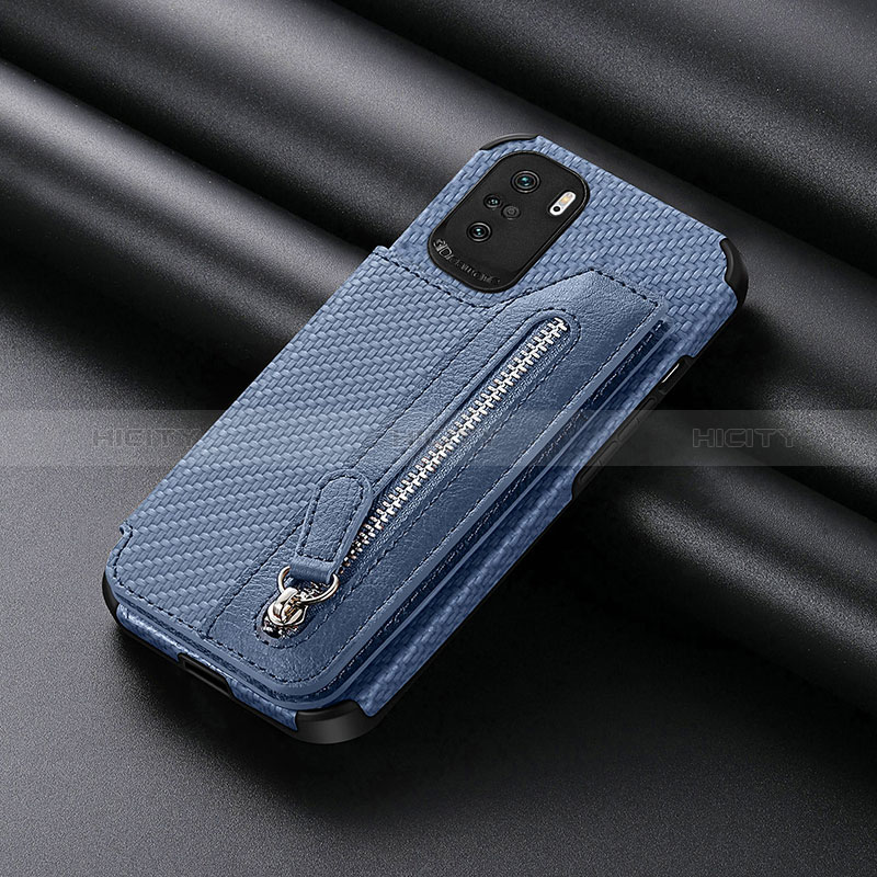 Silikon Hülle Handyhülle Ultra Dünn Schutzhülle Tasche Flexible mit Magnetisch S05D für Xiaomi Poco F3 5G Blau