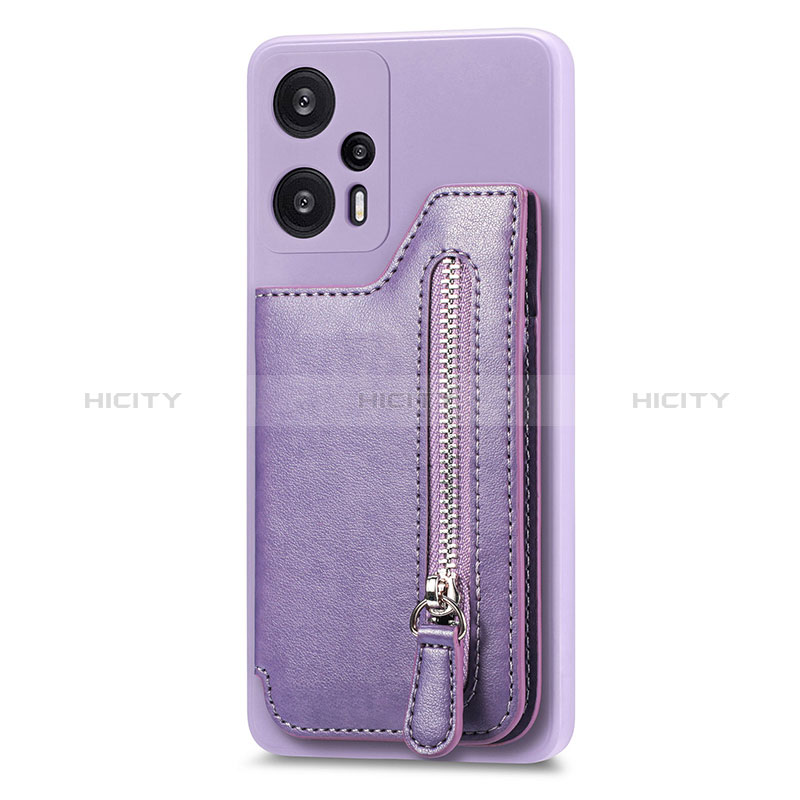 Silikon Hülle Handyhülle Ultra Dünn Schutzhülle Tasche Flexible mit Magnetisch S05D für Xiaomi Poco F5 5G Violett Plus