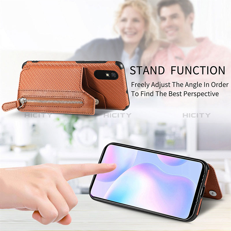 Silikon Hülle Handyhülle Ultra Dünn Schutzhülle Tasche Flexible mit Magnetisch S05D für Xiaomi Redmi 9A groß