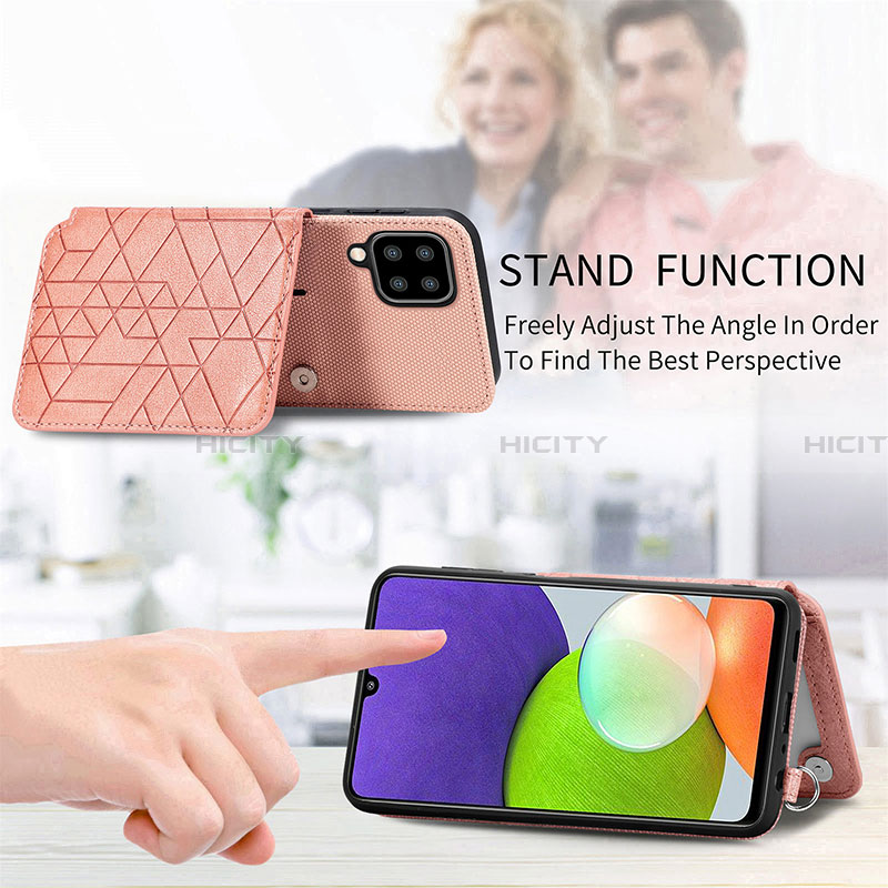 Silikon Hülle Handyhülle Ultra Dünn Schutzhülle Tasche Flexible mit Magnetisch S06D für Samsung Galaxy A22 4G groß