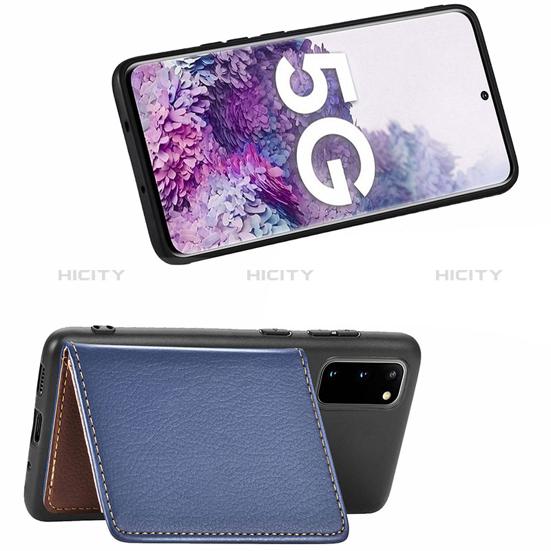 Silikon Hülle Handyhülle Ultra Dünn Schutzhülle Tasche Flexible mit Magnetisch S06D für Samsung Galaxy S20 groß