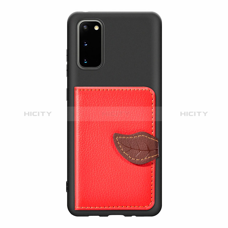 Silikon Hülle Handyhülle Ultra Dünn Schutzhülle Tasche Flexible mit Magnetisch S06D für Samsung Galaxy S20 Rot