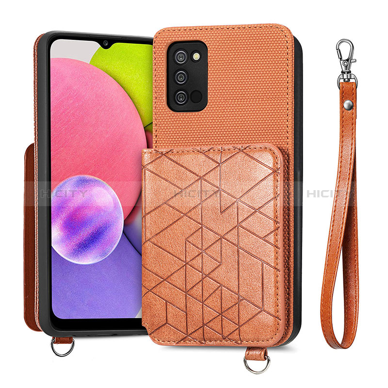 Silikon Hülle Handyhülle Ultra Dünn Schutzhülle Tasche Flexible mit Magnetisch S07D für Samsung Galaxy A02s groß