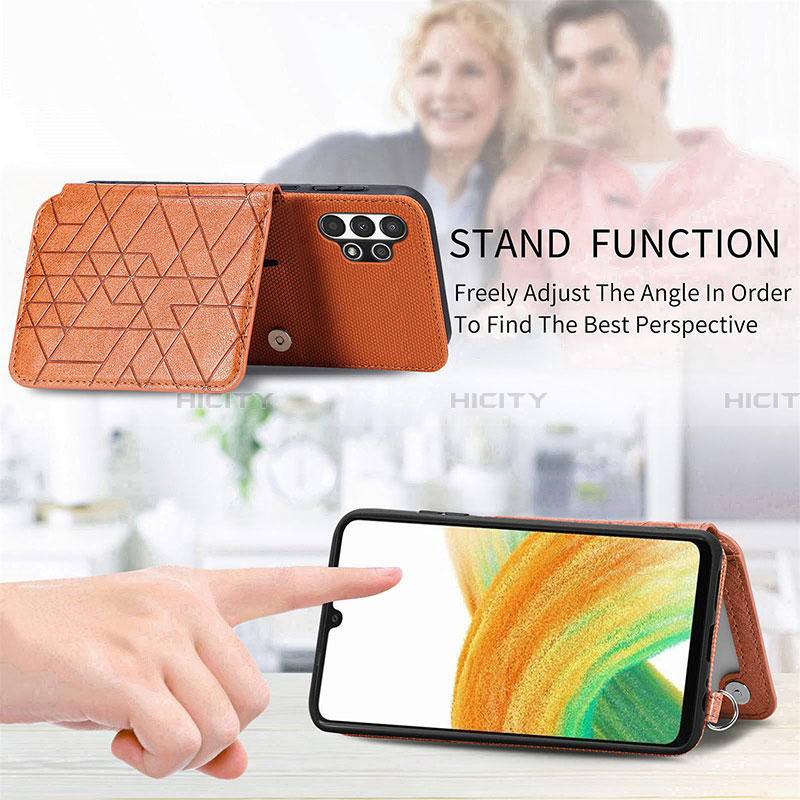 Silikon Hülle Handyhülle Ultra Dünn Schutzhülle Tasche Flexible mit Magnetisch S07D für Samsung Galaxy A13 4G groß