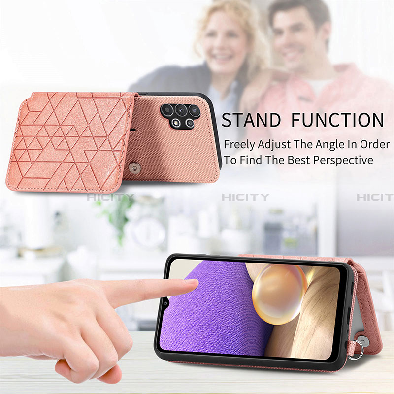 Silikon Hülle Handyhülle Ultra Dünn Schutzhülle Tasche Flexible mit Magnetisch S07D für Samsung Galaxy A32 4G