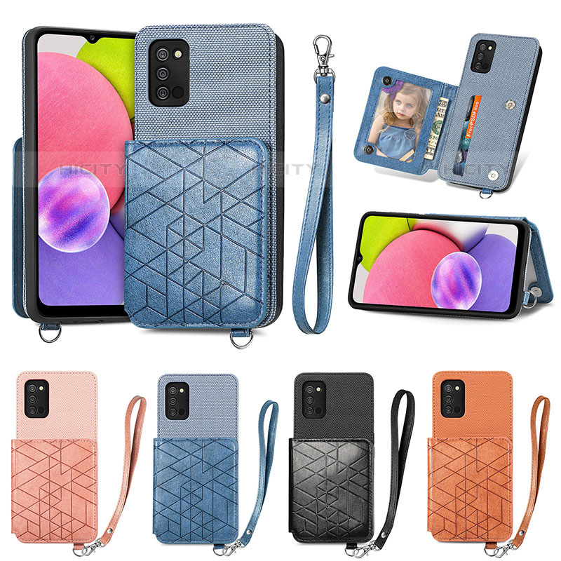 Silikon Hülle Handyhülle Ultra Dünn Schutzhülle Tasche Flexible mit Magnetisch S07D für Samsung Galaxy M02s