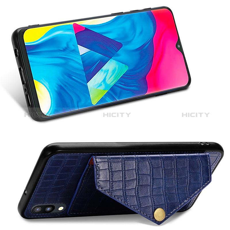 Silikon Hülle Handyhülle Ultra Dünn Schutzhülle Tasche Flexible mit Magnetisch S07D für Samsung Galaxy M10 groß