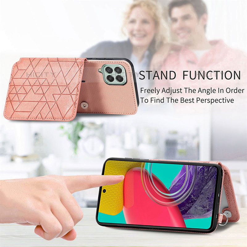 Silikon Hülle Handyhülle Ultra Dünn Schutzhülle Tasche Flexible mit Magnetisch S07D für Samsung Galaxy M53 5G