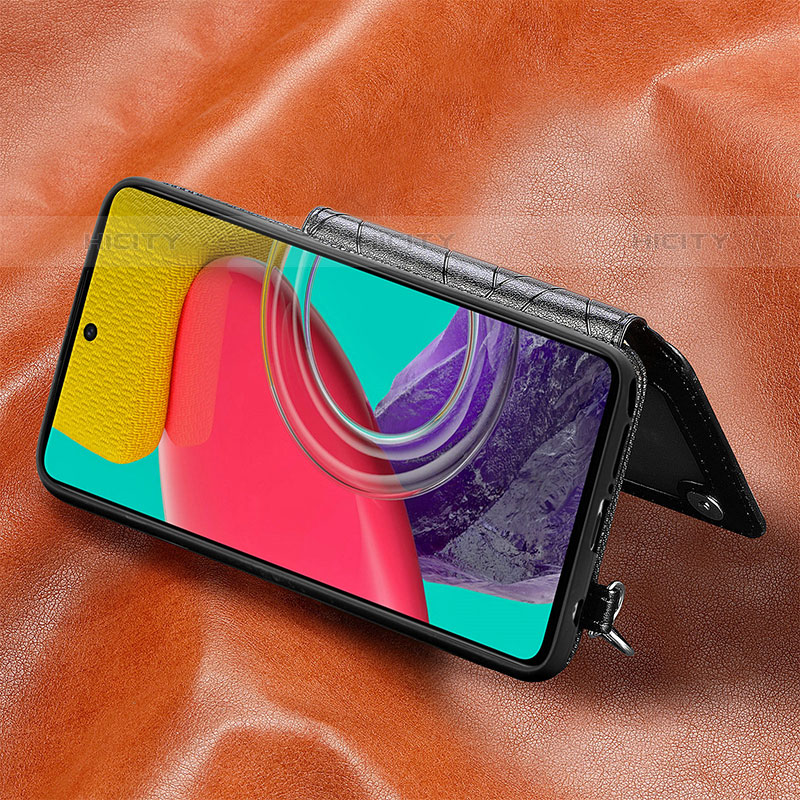 Silikon Hülle Handyhülle Ultra Dünn Schutzhülle Tasche Flexible mit Magnetisch S07D für Samsung Galaxy M53 5G groß