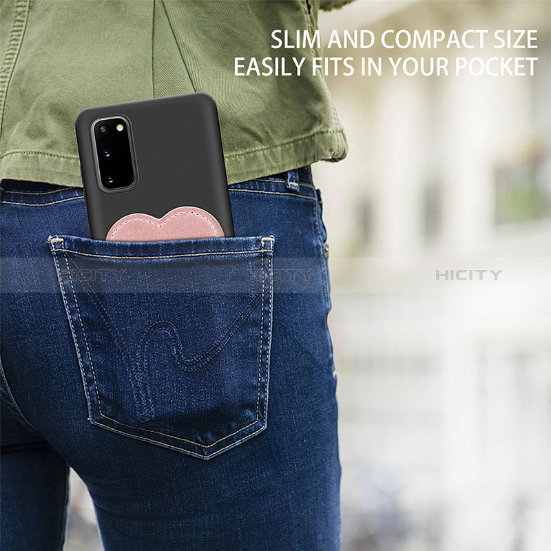 Silikon Hülle Handyhülle Ultra Dünn Schutzhülle Tasche Flexible mit Magnetisch S07D für Samsung Galaxy S20 groß