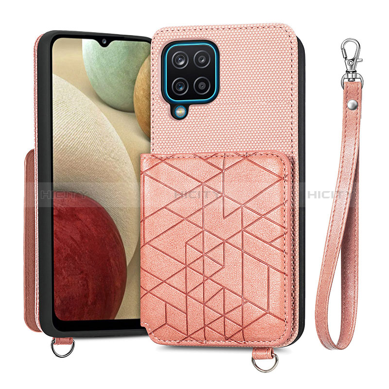 Silikon Hülle Handyhülle Ultra Dünn Schutzhülle Tasche Flexible mit Magnetisch S08D für Samsung Galaxy A12 Nacho groß