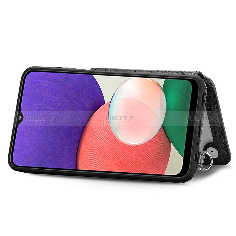 Silikon Hülle Handyhülle Ultra Dünn Schutzhülle Tasche Flexible mit Magnetisch S08D für Samsung Galaxy A22s 5G groß