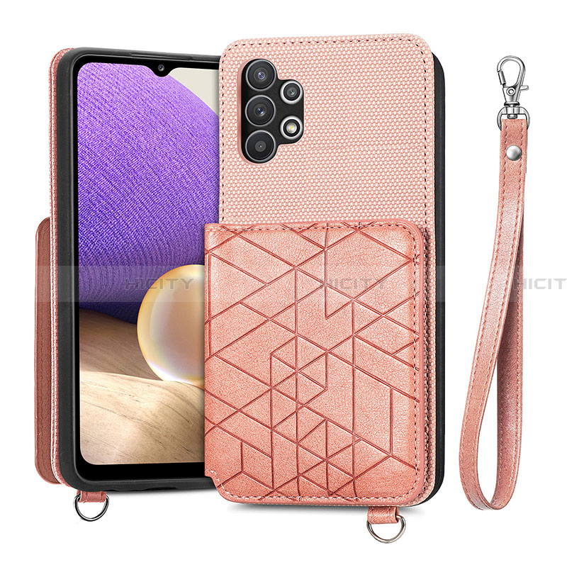 Silikon Hülle Handyhülle Ultra Dünn Schutzhülle Tasche Flexible mit Magnetisch S08D für Samsung Galaxy A32 4G