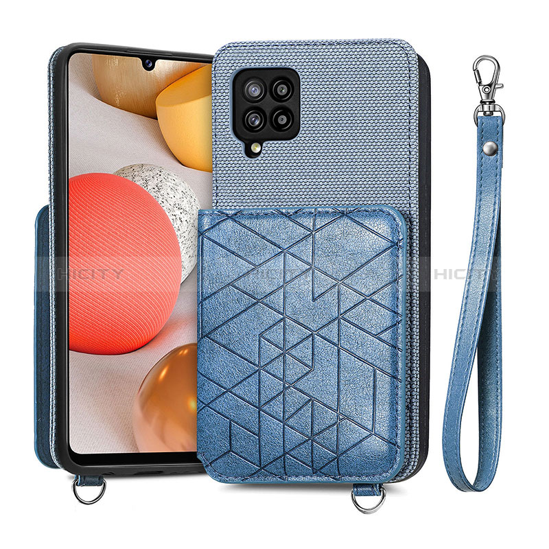 Silikon Hülle Handyhülle Ultra Dünn Schutzhülle Tasche Flexible mit Magnetisch S08D für Samsung Galaxy A42 5G