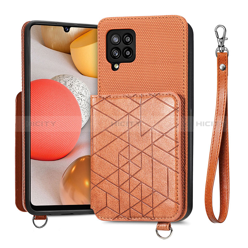 Silikon Hülle Handyhülle Ultra Dünn Schutzhülle Tasche Flexible mit Magnetisch S08D für Samsung Galaxy A42 5G