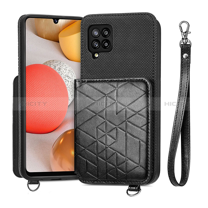 Silikon Hülle Handyhülle Ultra Dünn Schutzhülle Tasche Flexible mit Magnetisch S08D für Samsung Galaxy A42 5G