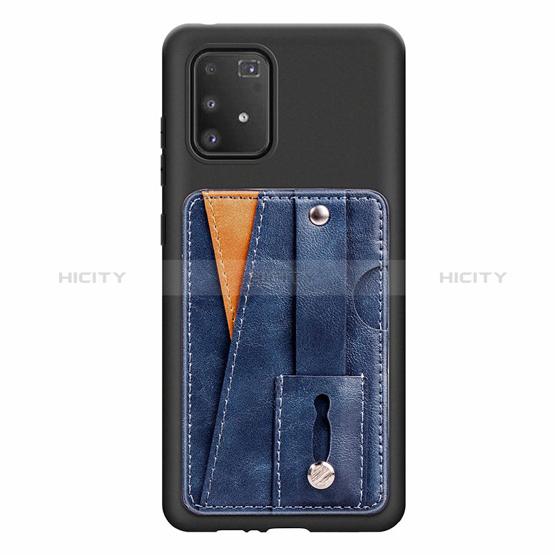 Silikon Hülle Handyhülle Ultra Dünn Schutzhülle Tasche Flexible mit Magnetisch S08D für Samsung Galaxy A91 groß