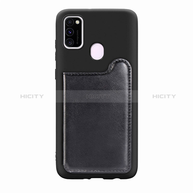 Silikon Hülle Handyhülle Ultra Dünn Schutzhülle Tasche Flexible mit Magnetisch S08D für Samsung Galaxy M21 Schwarz Plus