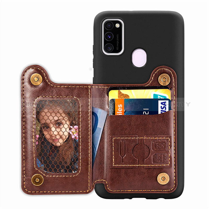 Silikon Hülle Handyhülle Ultra Dünn Schutzhülle Tasche Flexible mit Magnetisch S08D für Samsung Galaxy M30s