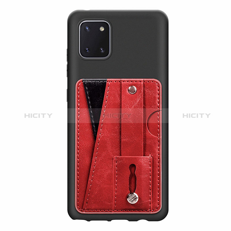 Silikon Hülle Handyhülle Ultra Dünn Schutzhülle Tasche Flexible mit Magnetisch S08D für Samsung Galaxy M60s Rot