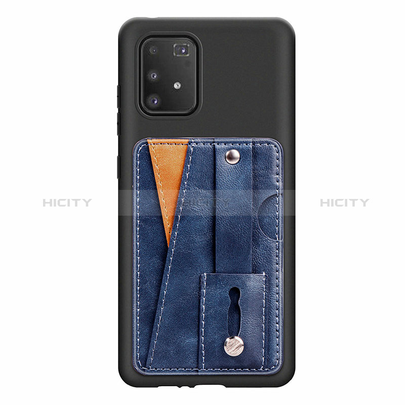 Silikon Hülle Handyhülle Ultra Dünn Schutzhülle Tasche Flexible mit Magnetisch S08D für Samsung Galaxy M80S Blau