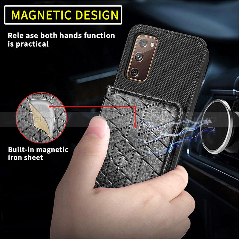 Silikon Hülle Handyhülle Ultra Dünn Schutzhülle Tasche Flexible mit Magnetisch S08D für Samsung Galaxy S20 Lite 5G groß