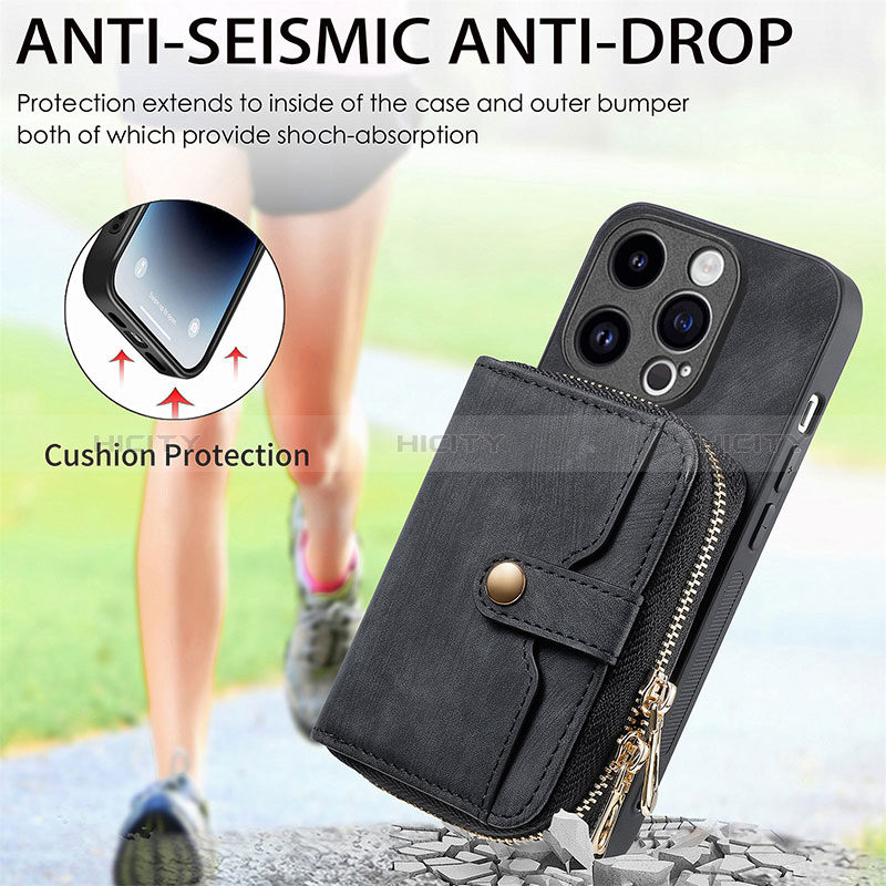 Silikon Hülle Handyhülle Ultra Dünn Schutzhülle Tasche Flexible mit Magnetisch S09D für Apple iPhone 14 Pro Max groß