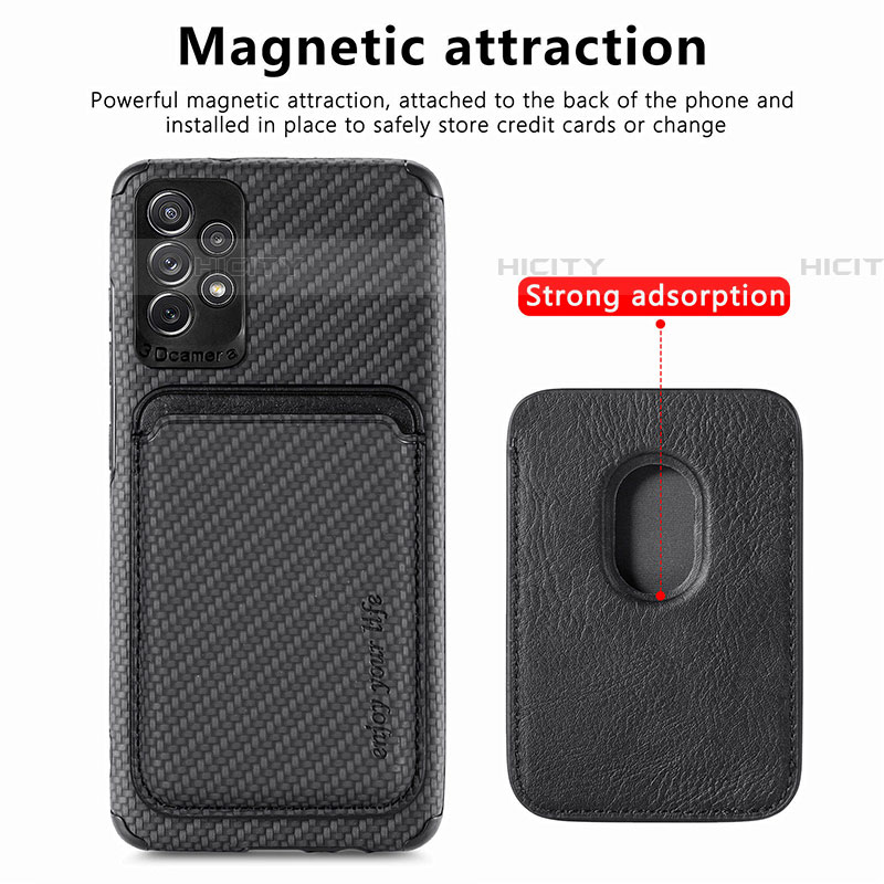 Silikon Hülle Handyhülle Ultra Dünn Schutzhülle Tasche Flexible mit Magnetisch S09D für Samsung Galaxy A52 5G