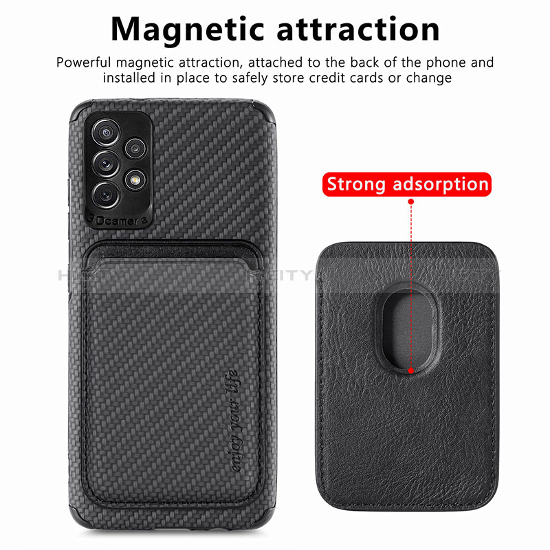 Silikon Hülle Handyhülle Ultra Dünn Schutzhülle Tasche Flexible mit Magnetisch S09D für Samsung Galaxy A52s 5G groß