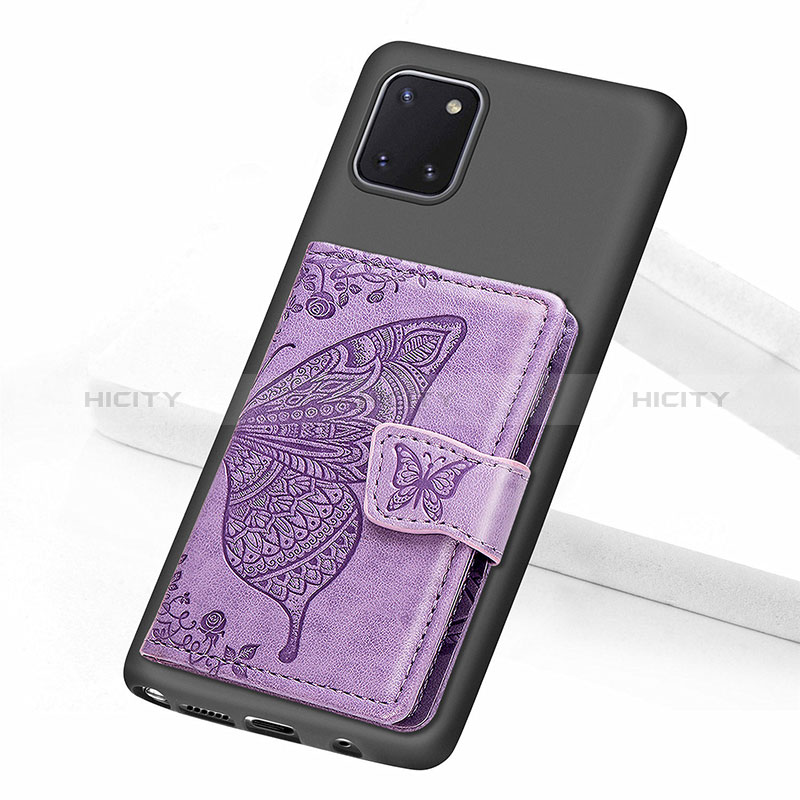 Silikon Hülle Handyhülle Ultra Dünn Schutzhülle Tasche Flexible mit Magnetisch S09D für Samsung Galaxy Note 10 Lite groß