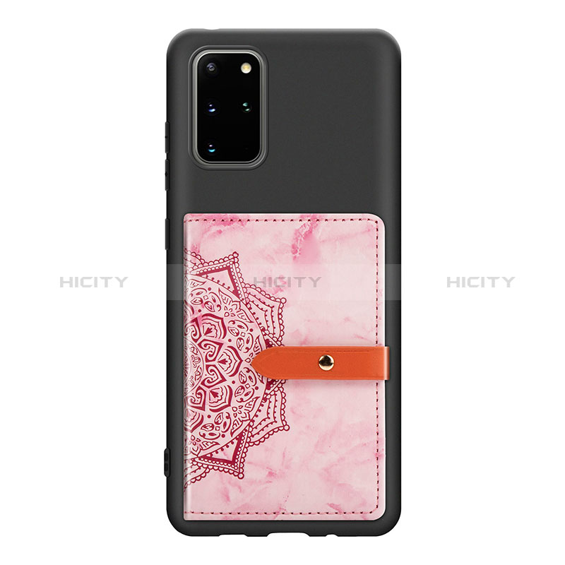 Silikon Hülle Handyhülle Ultra Dünn Schutzhülle Tasche Flexible mit Magnetisch S09D für Samsung Galaxy S20 Plus Rosa