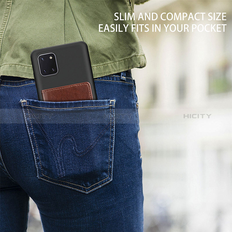 Silikon Hülle Handyhülle Ultra Dünn Schutzhülle Tasche Flexible mit Magnetisch S10D für Samsung Galaxy A81 groß