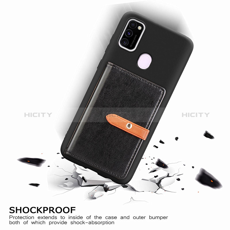 Silikon Hülle Handyhülle Ultra Dünn Schutzhülle Tasche Flexible mit Magnetisch S11D für Samsung Galaxy M30s groß