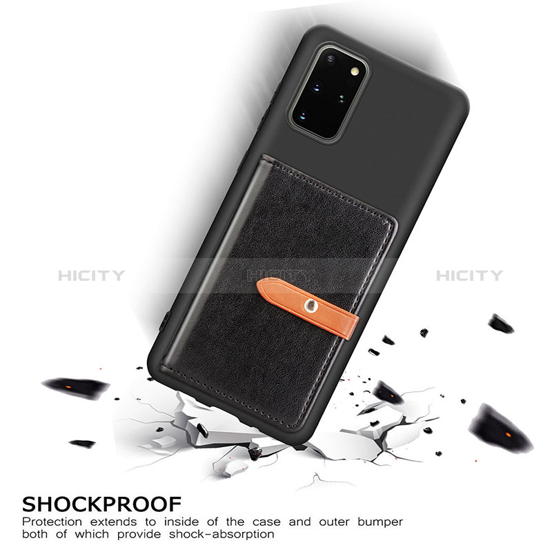 Silikon Hülle Handyhülle Ultra Dünn Schutzhülle Tasche Flexible mit Magnetisch S12D für Samsung Galaxy S20 Plus groß