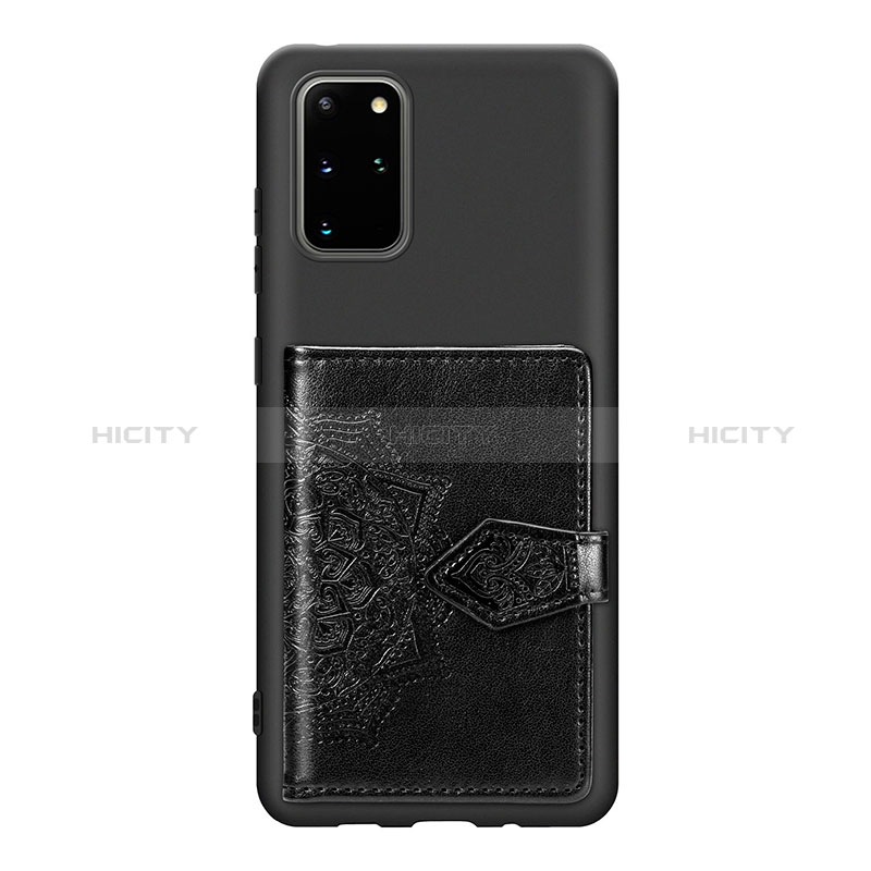 Silikon Hülle Handyhülle Ultra Dünn Schutzhülle Tasche Flexible mit Magnetisch S13D für Samsung Galaxy S20 Plus Schwarz Plus