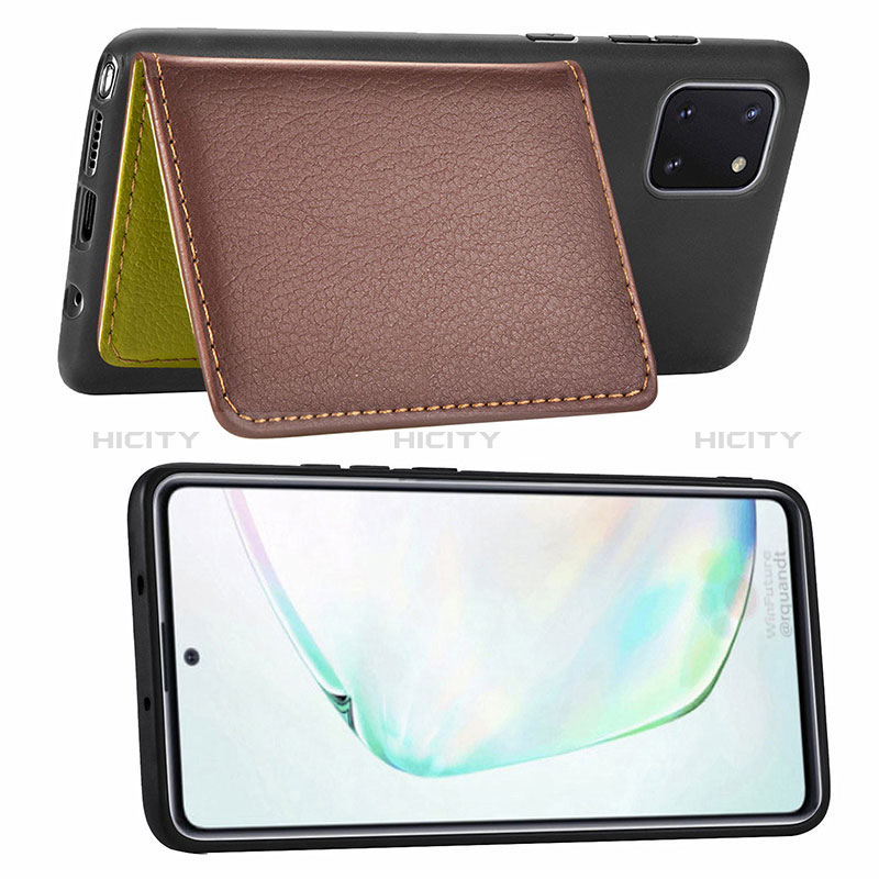 Silikon Hülle Handyhülle Ultra Dünn Schutzhülle Tasche Flexible mit Magnetisch S15D für Samsung Galaxy A81