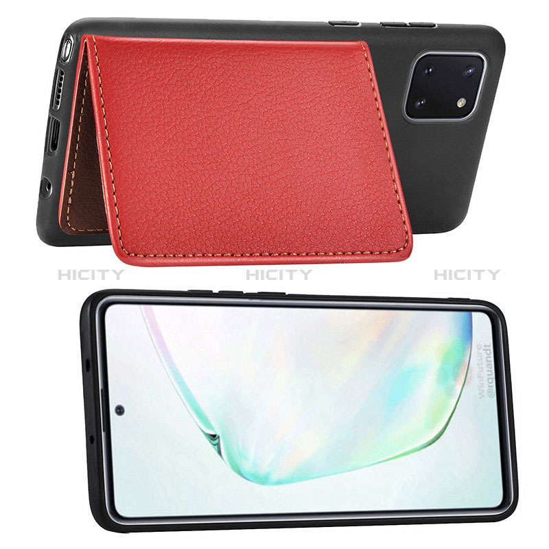 Silikon Hülle Handyhülle Ultra Dünn Schutzhülle Tasche Flexible mit Magnetisch S15D für Samsung Galaxy A81 groß