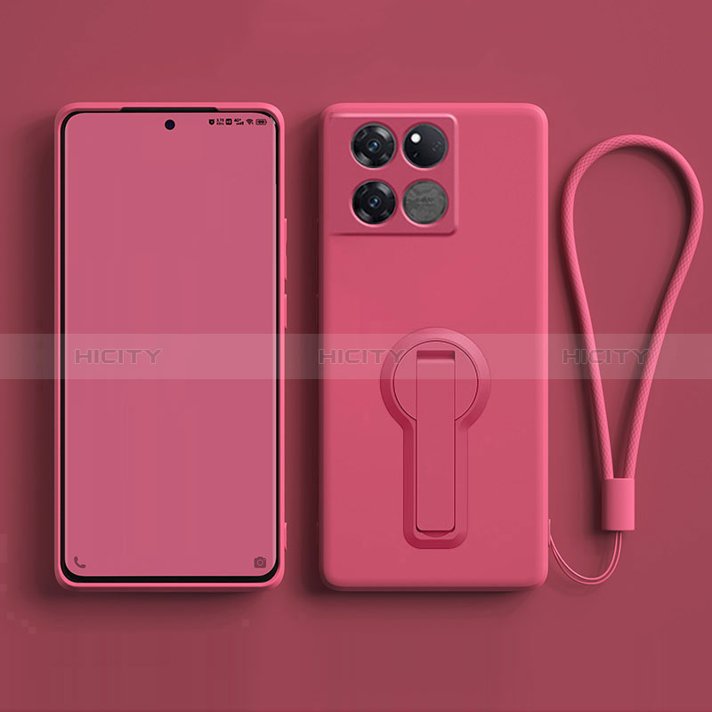 Silikon Hülle Handyhülle Ultra Dünn Schutzhülle Tasche Flexible mit Ständer für OnePlus 10T 5G Pink Plus