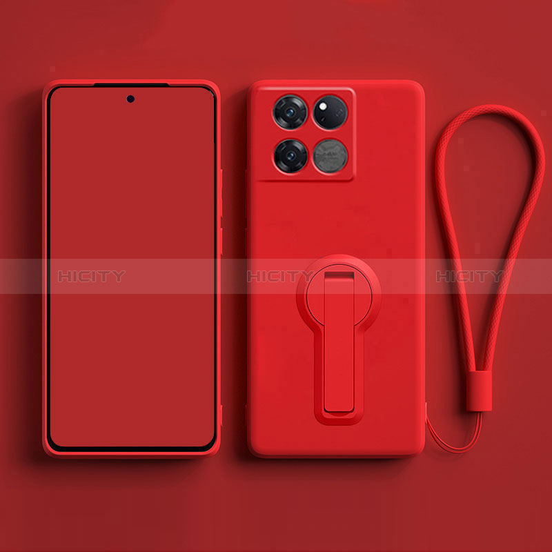 Silikon Hülle Handyhülle Ultra Dünn Schutzhülle Tasche Flexible mit Ständer für OnePlus 10T 5G Rot