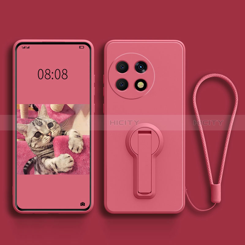 Silikon Hülle Handyhülle Ultra Dünn Schutzhülle Tasche Flexible mit Ständer für OnePlus Ace 2 5G Pink