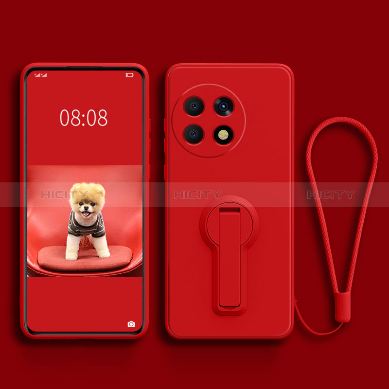 Silikon Hülle Handyhülle Ultra Dünn Schutzhülle Tasche Flexible mit Ständer für OnePlus Ace 2 5G Rot Plus