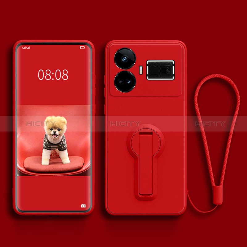 Silikon Hülle Handyhülle Ultra Dünn Schutzhülle Tasche Flexible mit Ständer für Realme GT Neo5 5G Rot